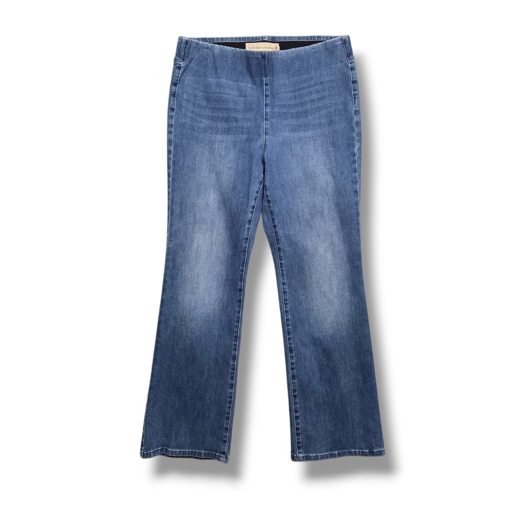 Soft Surroundings Bootcut Jeans Womens Large Ultimate Denim Pull On High Rise
